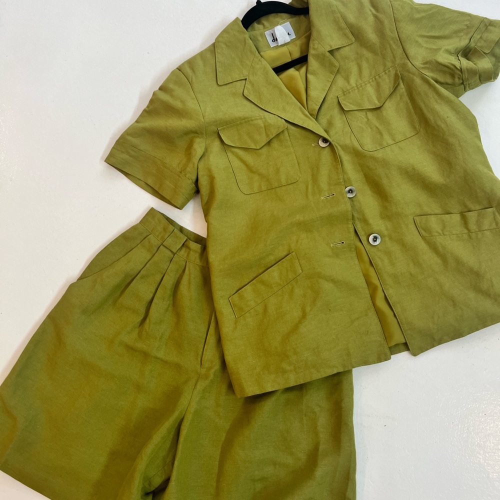 Linen two piece short set
